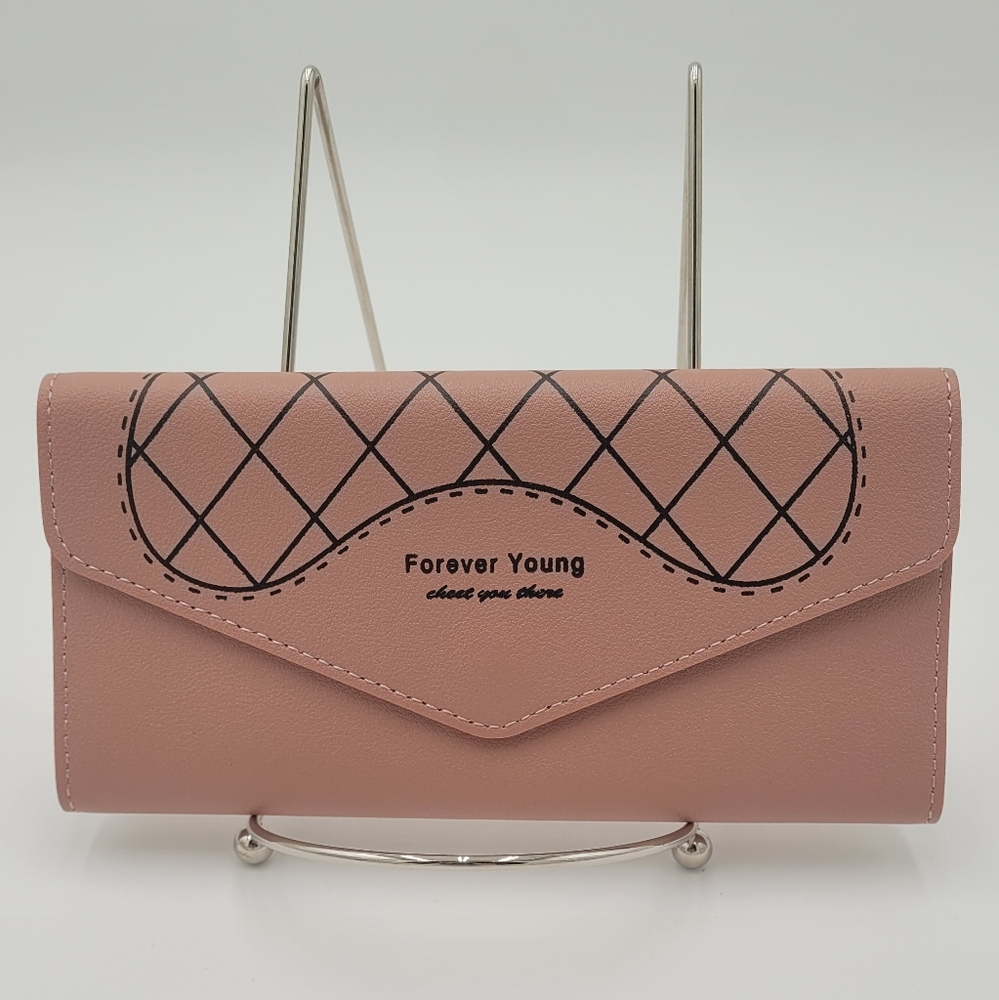 Womens foldover Leather Wallet